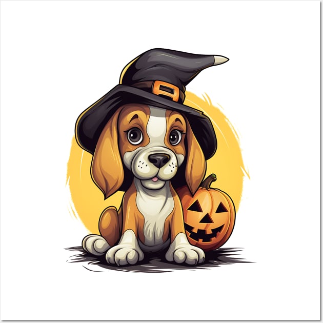 Halloween Beagle Dog #2 Wall Art by Chromatic Fusion Studio